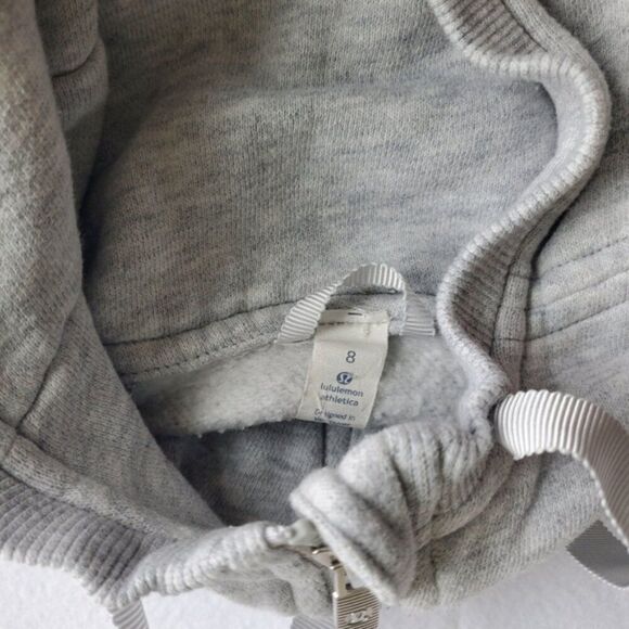 Lululemon Heathered Speckled Fleece Please Pullover Hoodie Size 8 - Picture 7 of 8
